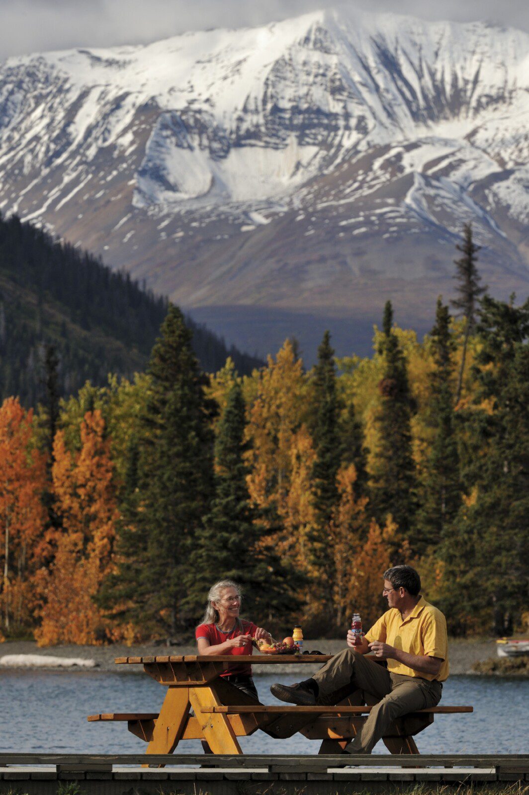 Couple picnicing at Kathleen Lake Campround